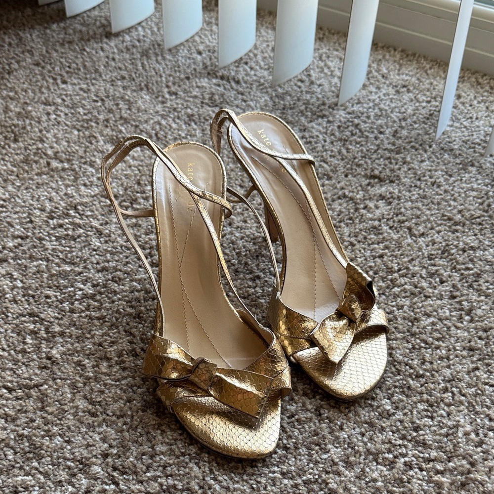Kate Spade Gold Heels - 8.5 women’s